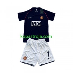 Billiga Fotbollströjor Manchester United Cristiano Ronaldo 7 Retro Barn Borta tröja 2007-2008 Kortärmad